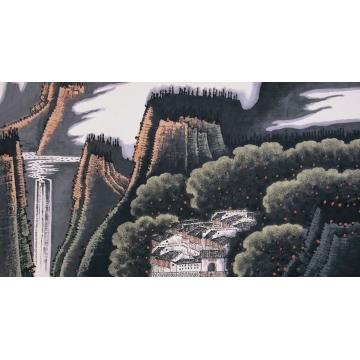 庄利经国画山水夏山泉韵图字画之家