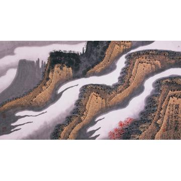 庄利经国画山水黄山松云图字画之家