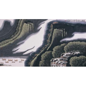 庄利经国画山水富春山居图字画之家