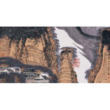 庄利经国画山水雁荡山灵岩云壑字画之家