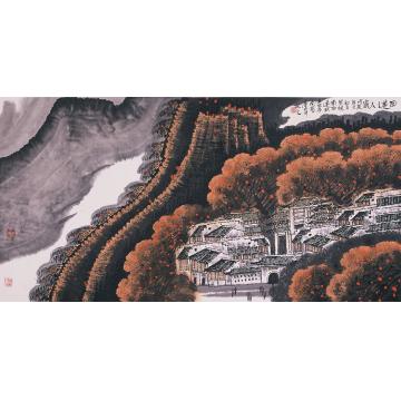 庄利经国画山水西递人家字画之家