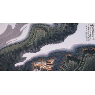 庄利经国画山水松云幽居图字画之家