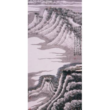 庄利经国画山水佛国九华山雪霁胜境之图字画之家