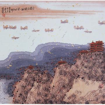 庄利经国画山水一望大江开字画之家