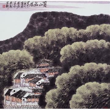 庄利经国画山水夏山幽居字画之家