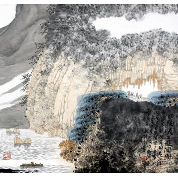 庄利经国画山水西陵峡三游洞字画之家
