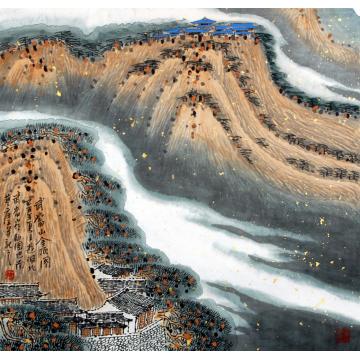 庄利经国画山水武当山金顶图字画之家