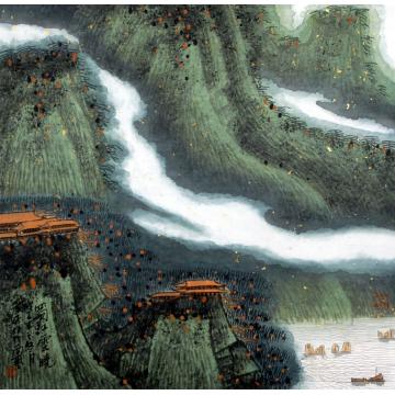 庄利经国画山水蜀江云晓字画之家