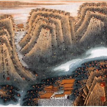 庄利经国画山水岱宗胜境之图字画之家