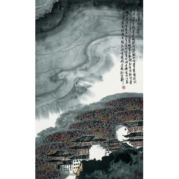 庄利经国画山水山色空蒙雨亦奇字画之家