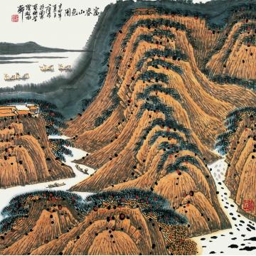 庄利经国画山水富春山色图字画之家