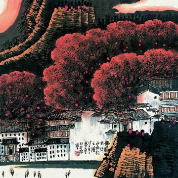庄利经国画山水佛国九华山秋韵之图字画之家