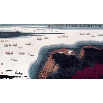 庄利经国画山水天下江山第一楼字画之家