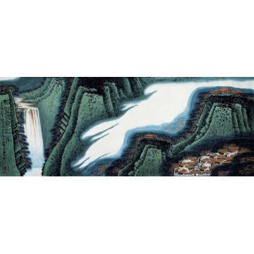 庄利经国画山水松壑云泉之图字画之家