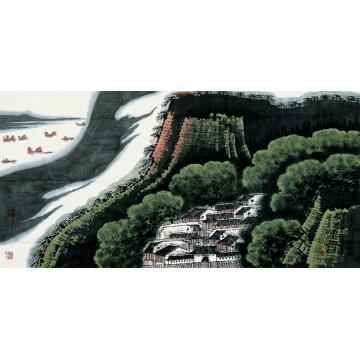 庄利经国画山水蜀江胜境字画之家
