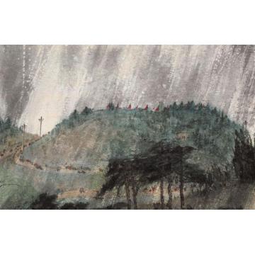 傅抱石油画风景雨花台字画之家