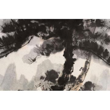 傅抱石松阴高士字画之家