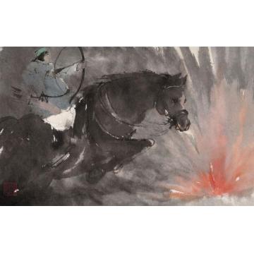 傅抱石射日字画之家