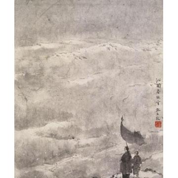 傅抱石毛泽东《沁园春·雪》词意字画之家