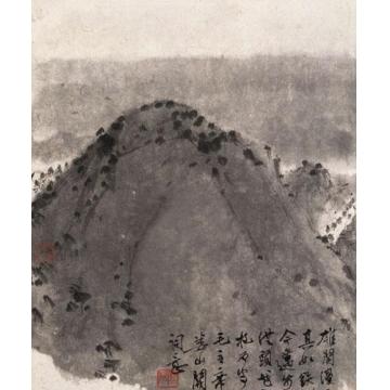 傅抱石油画风景毛泽东《忆秦娥·娄山关》字画之家
