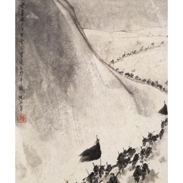 傅抱石毛泽东《七律·长征》诗意字画之家