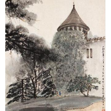 傅抱石油画风景斯摩列尼兹宫大门字画之家