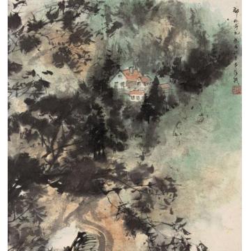 傅抱石油画风景布拉格郊外所见字画之家