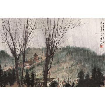 傅抱石油画风景雨花台第二泉字画之家