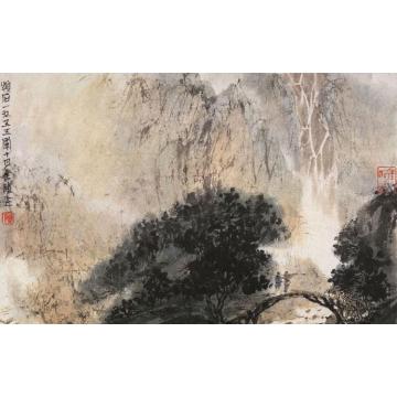 傅抱石油画风景山水字画之家