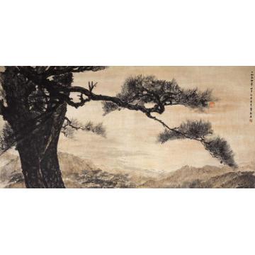 傅抱石油画风景东方红字画之家