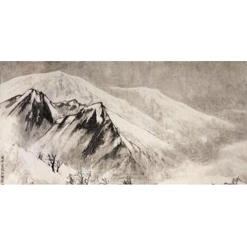 傅抱石油画风景更喜岷山千里雪字画之家