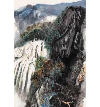 何海霞国画山水幽谷涛声字画之家