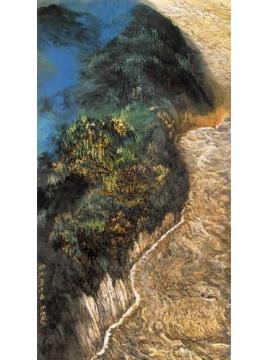 何海霞国画山水激流勇进图字画之家