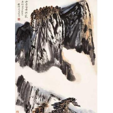 何海霞国画山水西岳峥嵘何壮哉字画之家