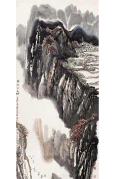 何海霞国画山水高峡出平湖字画之家