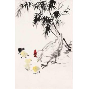 何海霞国画花鸟教子成名字画之家