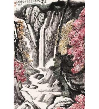 何海霞国画山水山花烂漫字画之家