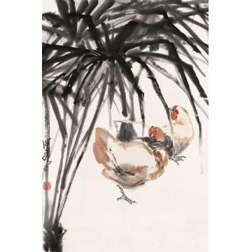何海霞国画花鸟三吉图字画之家