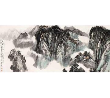 何海霞国画山水山苍树秀字画之家