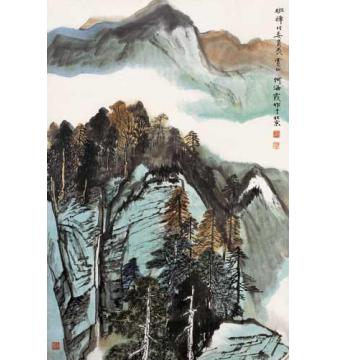 何海霞国画山水青绿山水字画之家