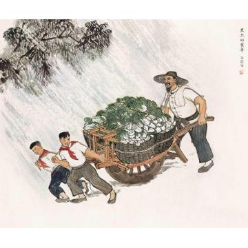 何海霞国画人物王杰的童年字画之家