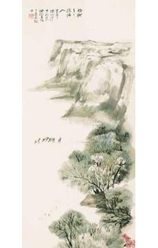 何海霞油画风景杨柳青青渡河人字画之家
