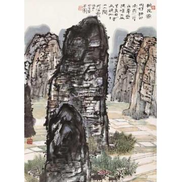 何海霞油画风景桃花源字画之家