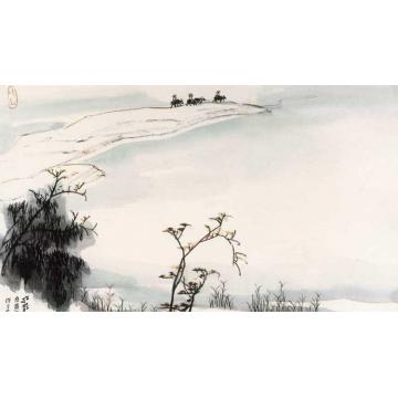 何海霞油画风景牧罢归来近黄昏字画之家