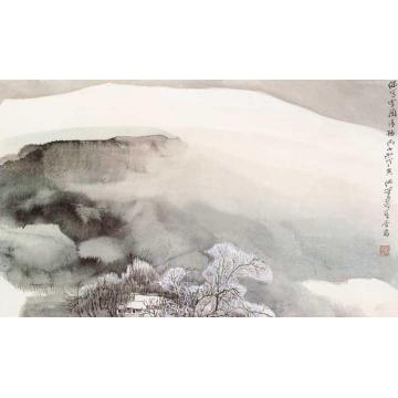 何海霞油画风景清极不知寒字画之家