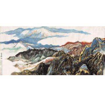 何海霞油画风景望长城字画之家