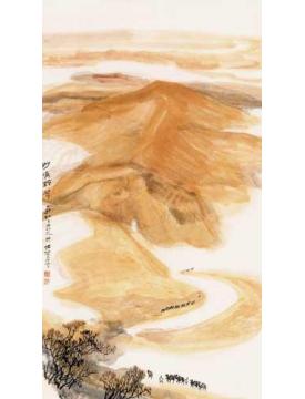 何海霞油画风景沙漠驼铃字画之家