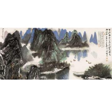 何海霞国画山水天设图画字画之家