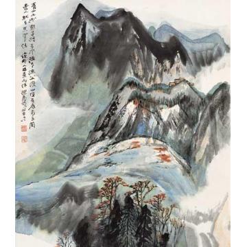 何海霞国画山水明人诗意字画之家