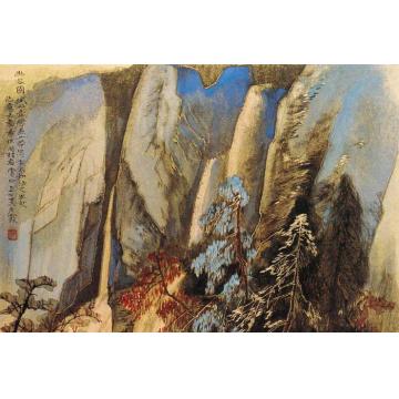 何海霞国画山水幽谷图字画之家